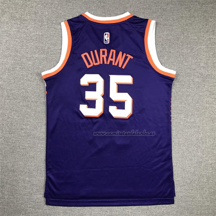 Camiseta Nino Phoenix Suns Kevin Durant NO 35 Icon 2023-24 Violeta